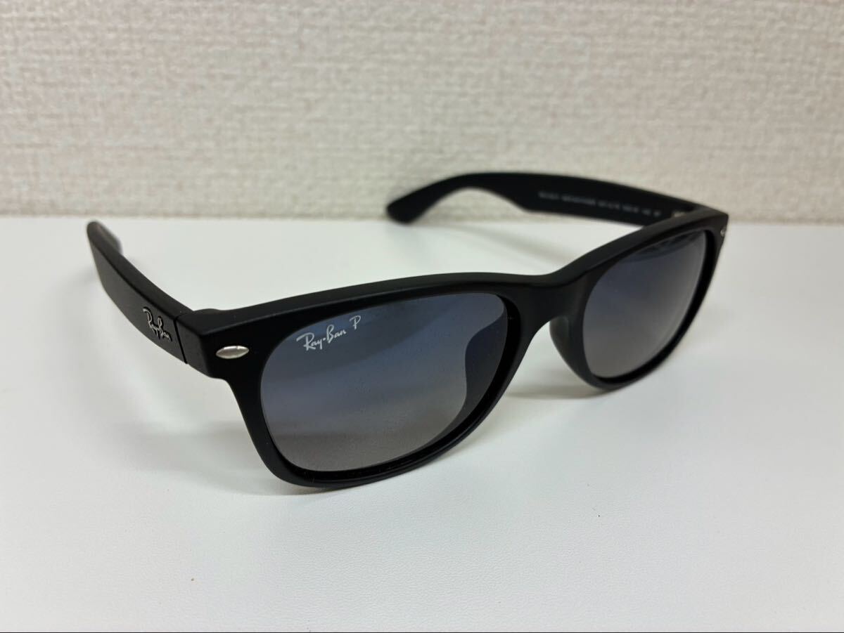 Hア【10E107】美品 レイバン サングラス ケース付 Ray Ban ブラック RB 2132-F オシャレ メガネ 日よけ ドライブ Ray-Ban NEW WAYFARER