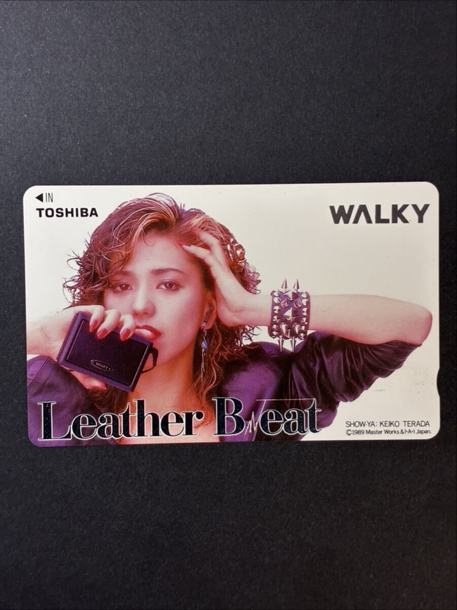 Hア【12E398】 テレカ テレフォンカード SHOW-YA 寺田恵子 非売品 Leather Beat 東芝 WALKY 50度 未使用 テレホンカード