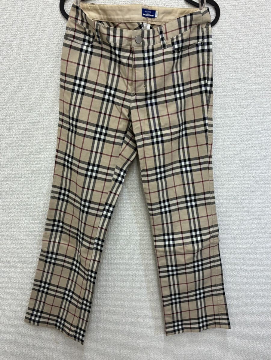H【10E166】 Burberry バーバリー ズボン ブルーレーベル バーバリーチェック サイズ レディース 38 美品 BURBERRY