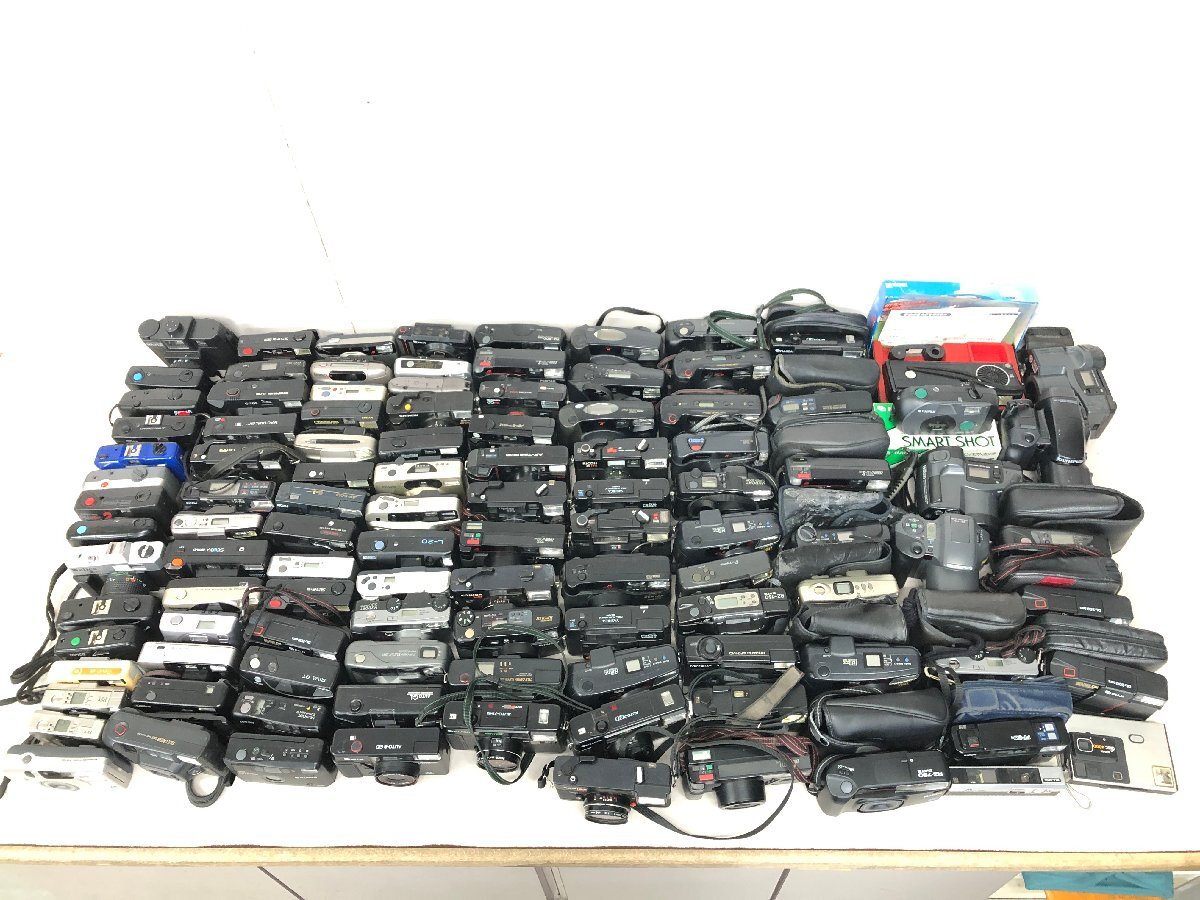 ★コンパクトカメラ・その他 KONICA・ CANON・PENTAX・OLYMPUS・その他 2箱まとめ 動作未確認108点★【ジャンク品】＃0313-1a