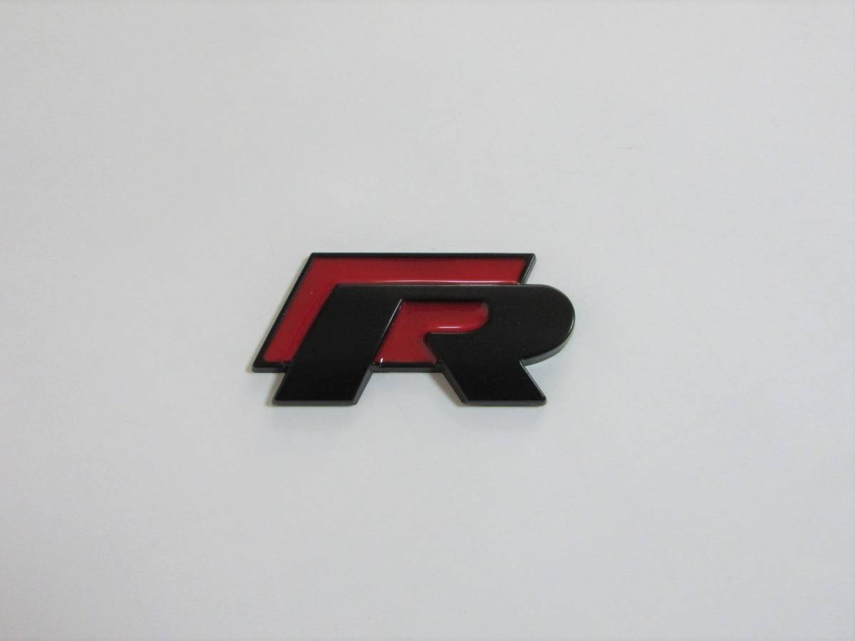 VW フォルクスワーゲン ゴルフ R-LINE R-line Rライン ロゴ エンブレム レッド×ブラック