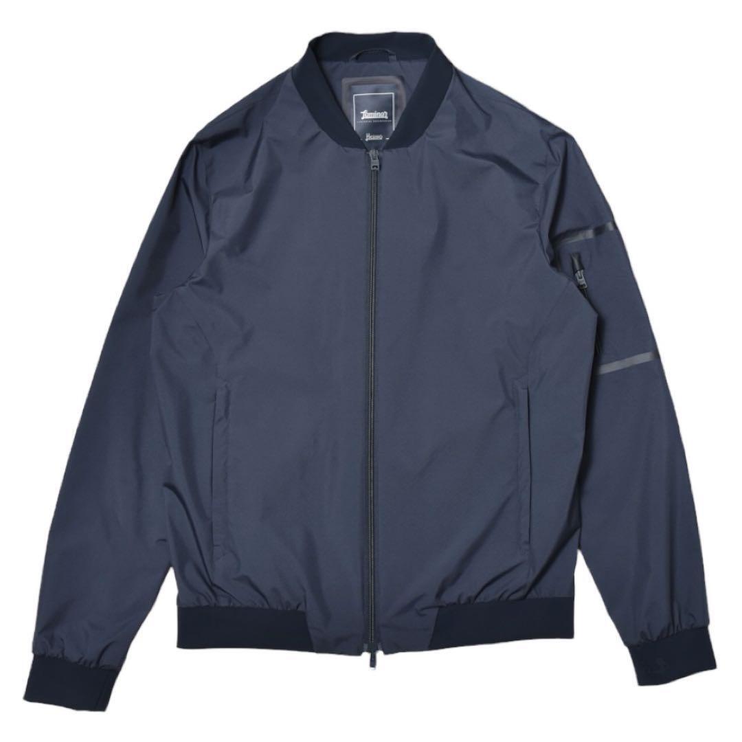 HERNO Laminar ヘルノ ラミナー ジャケット GI00091UL 11106 メンズ GORE-TEX ゴアテックス 　MA-1 ブルゾン 9300 52 XLサイズ　ネイビー