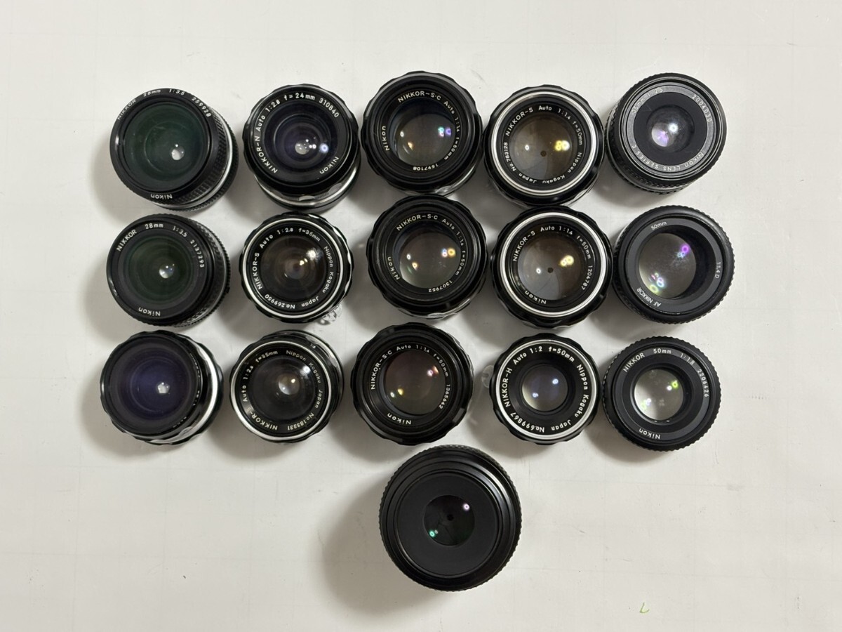 単焦点レンズ Nikon NIKKOR S/SC/H 1.4/2.5/2.8/3.5 フィルムカメラ カメラレンズ 一眼レフカメラ まとめ まとめて 大量セット 動作未確認