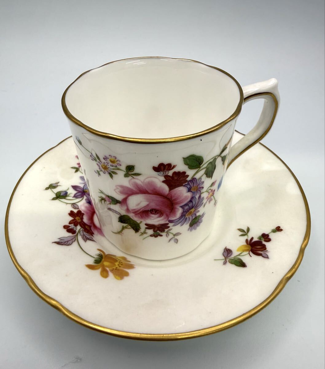 ③ロイヤルクラウンダービー ダービーポージーズ デミタスカップ CROWN 花柄 ROYAL ロイヤルクラウンダービー