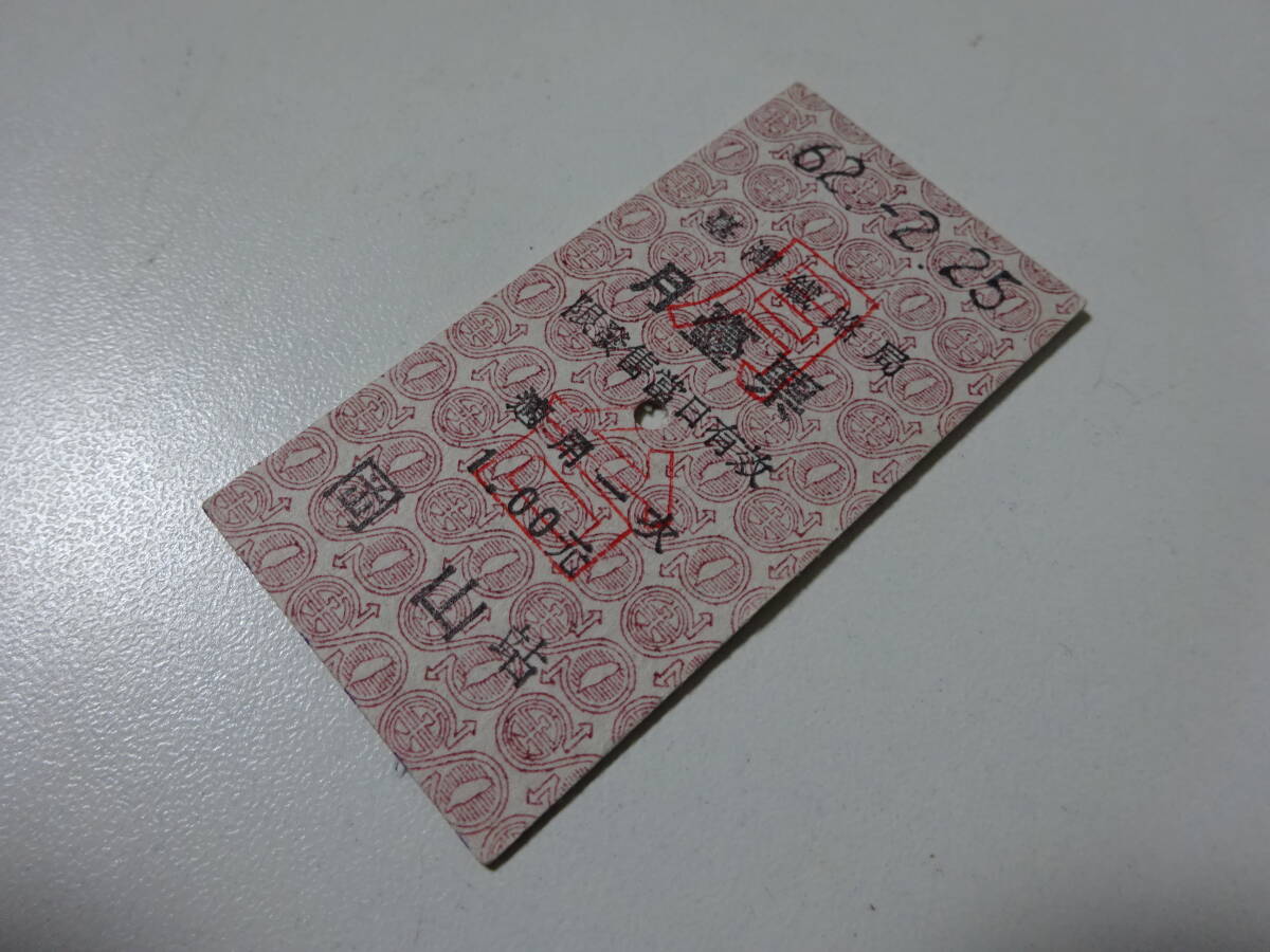 台湾鉄道　臺湾鐵路局　月臺票　硬券　切符　岡山