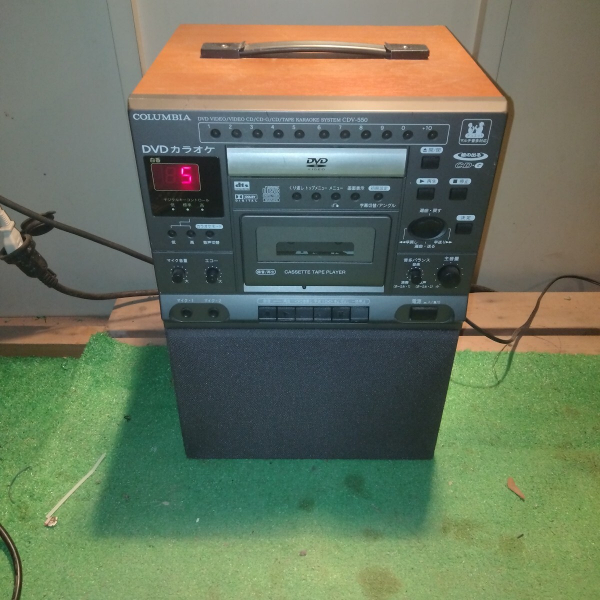 DENON COLUMBIA DVDカラオケシステム CDV-550 デノン コロンビア DVD CD テープ スピーカー カラオケ　1部動作確認済み　中古品