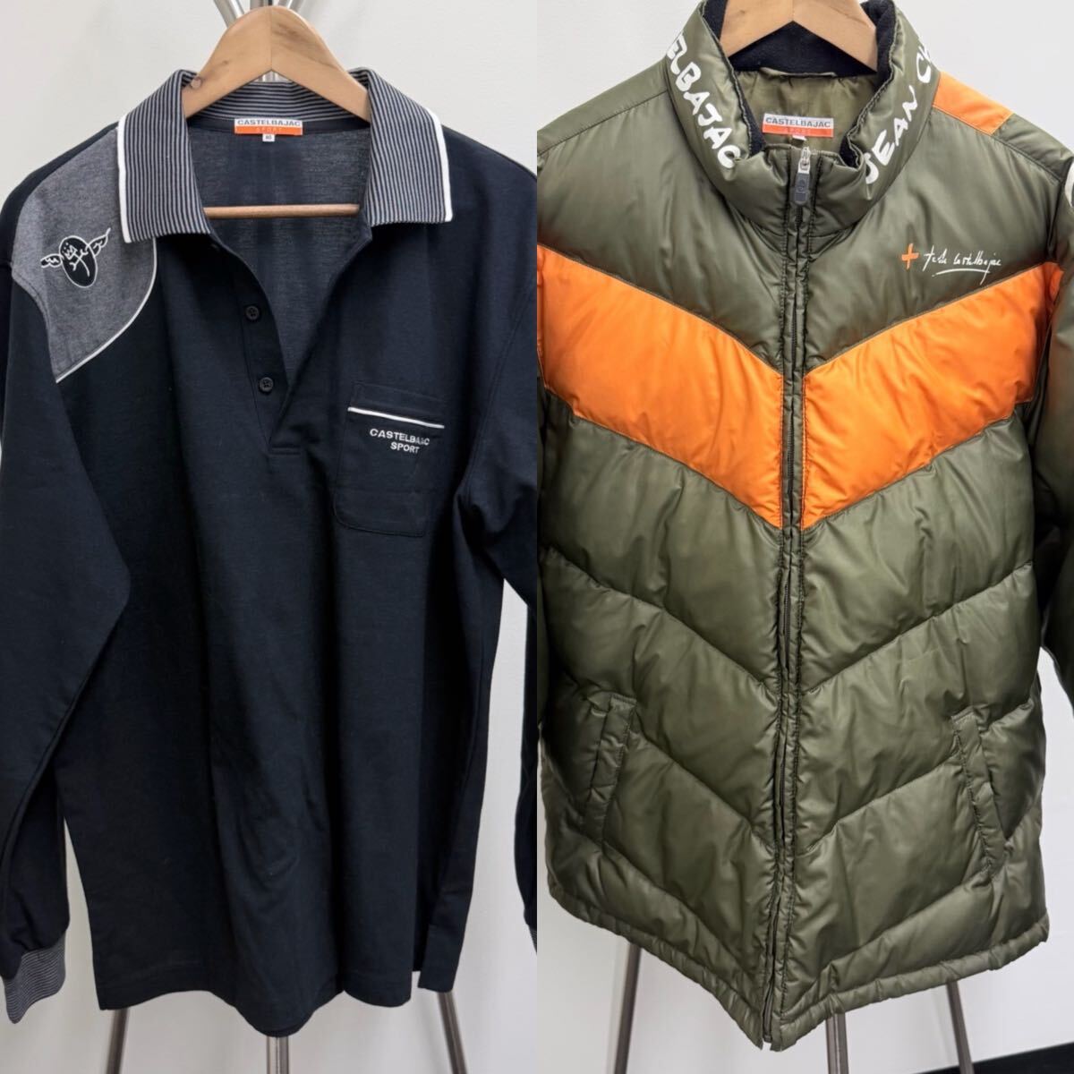 【CASTELBAJAC】カステルジャバック ロンT ダウンジャケット ブラック カーキ ゴルフウェア