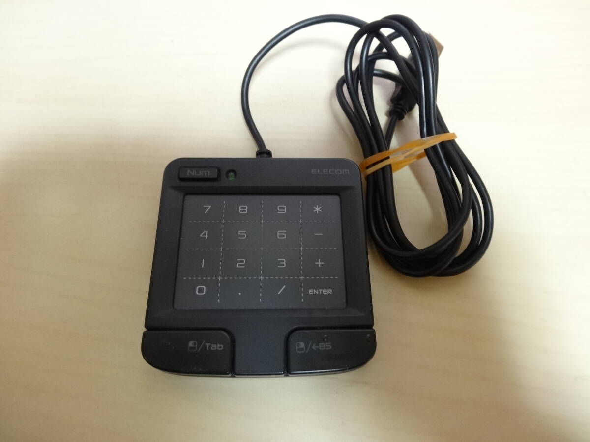 [送料無料 即決] ELECOM タッチパッド機能付きテンキー TK-TCT005BK USED
