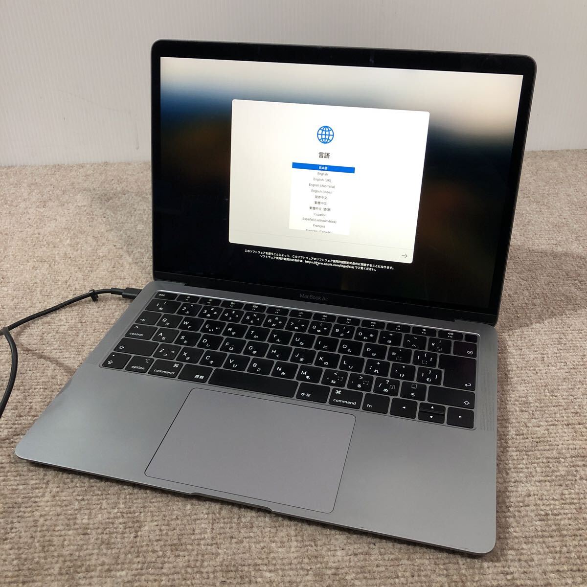 Apple MacBook Air A1932 デュアルコア Intel Core i5 1.6GHz DDR3 16GB メモリ SSD 256GB 初期化済