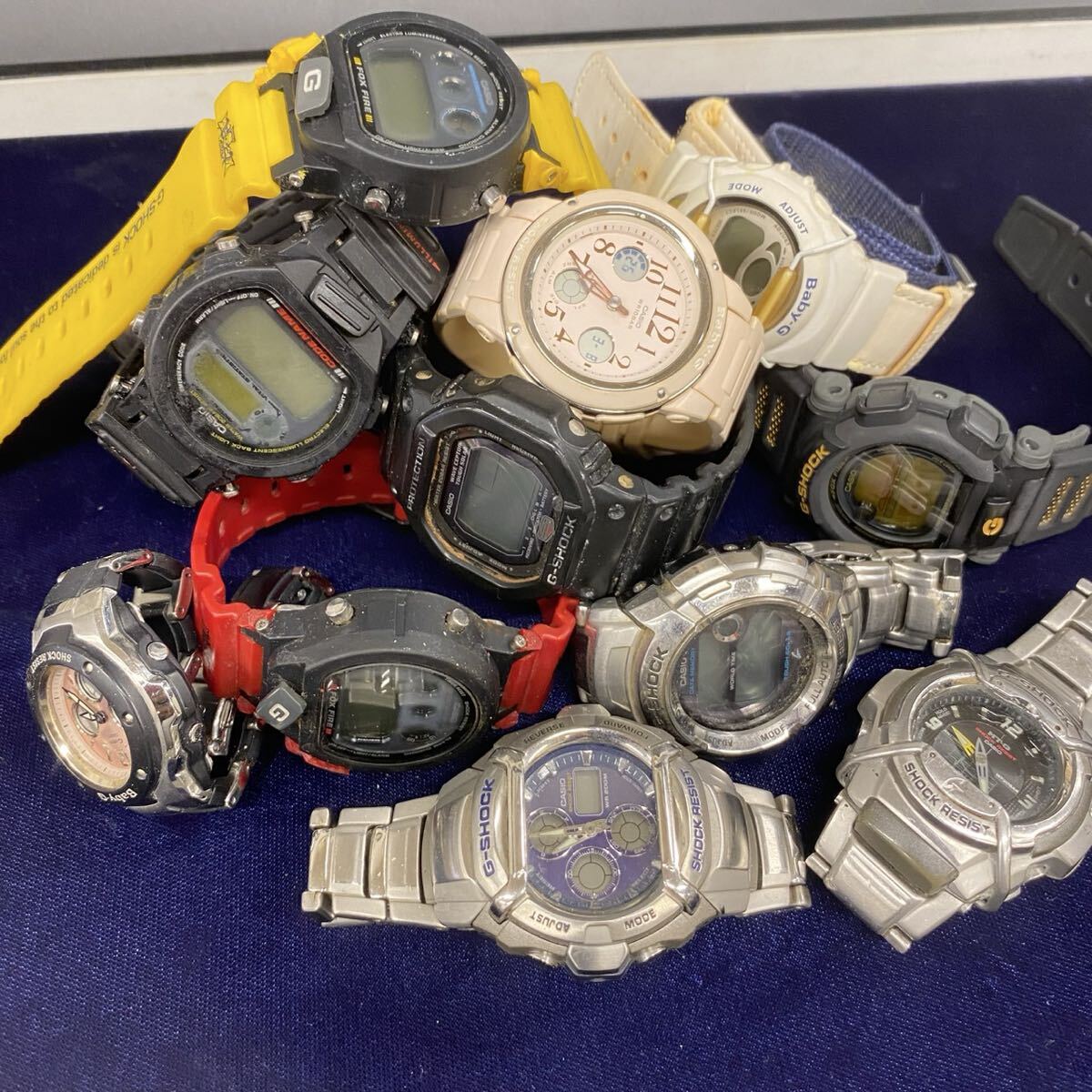 【Q-1225】 CASIO カシオ QUARTZ クォーツ 電池式 G-SHOCK Baby-G SHOCK-RESIST 腕時計 まとめ ※動作未確認