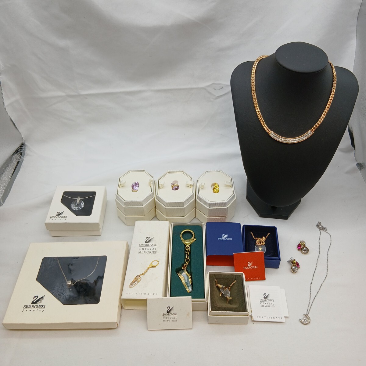 【S2/4KM9】SWAROVSKI スワロフスキー アクセサリー ネックレス ピアス イヤーカフ など まとめ