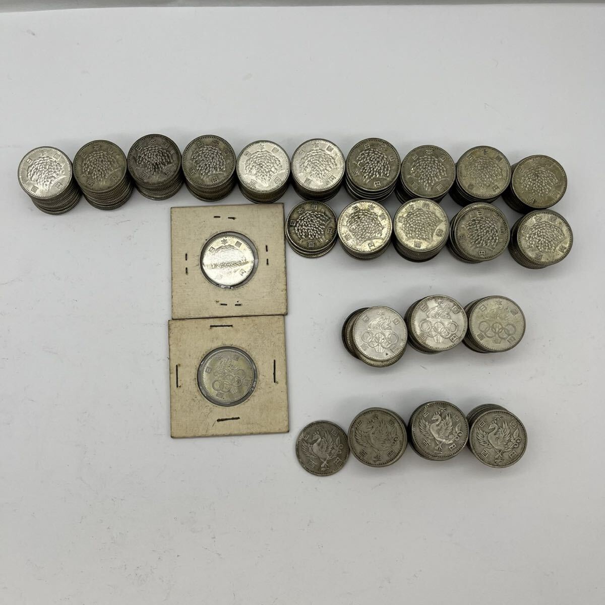 【S3/1KM10】 100円銀貨 銀貨 稲穂 鳳凰 オリンピック まとめ 総重量約978g