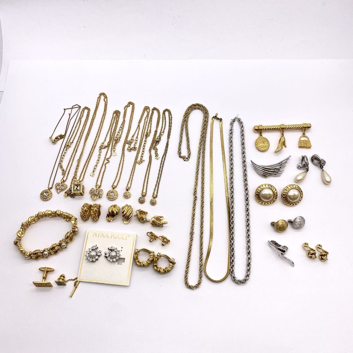 【Q-1233】 ブランド アクセサリー まとめ NINARICCI ニナリッチ Monet モネ ネックレス イヤリング ブレスレット ブローチ