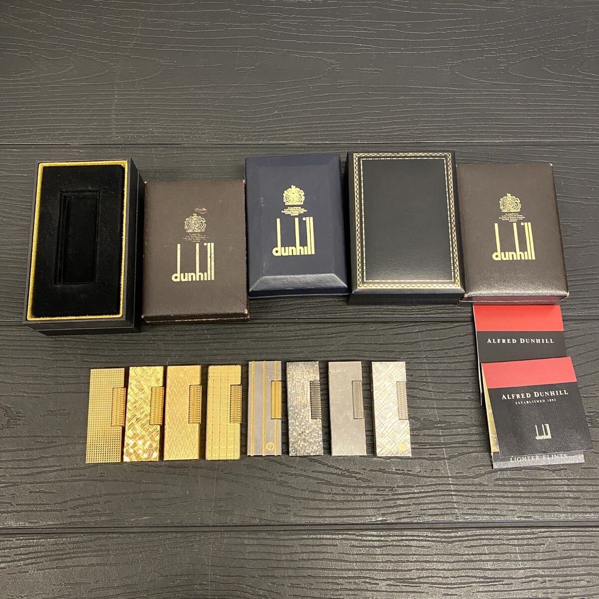 【S3/1KON5】 dunhill ダンヒル ガスライター まとめ ゴールドカラー シルバーカラー 喫煙具 着火未確認