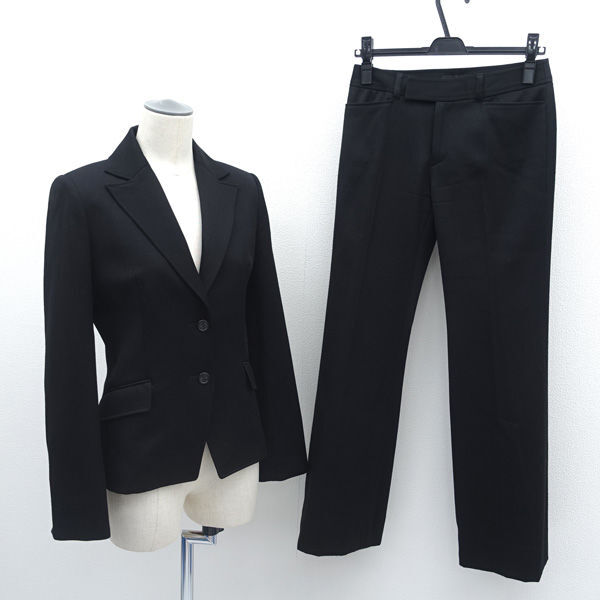 ★ インディヴィ セットアップ シングル 2B パンツ ブラック サイズ38 127-43035 (0220549812)