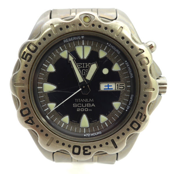 ★ セイコー AGS スキューバ 200 ダイバー デイデイト オートクォーツ 腕時計 5M23-6B40 (0220552081)