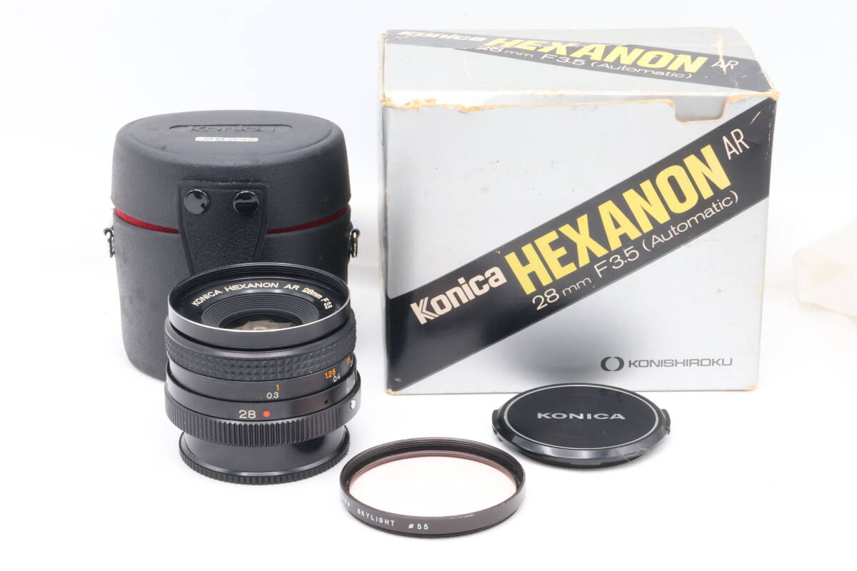 「みんカメ」556 Konica コニカ HEXANON ヘキサノン AR 28mm F3.5 レンズ 現状品 ジャンク