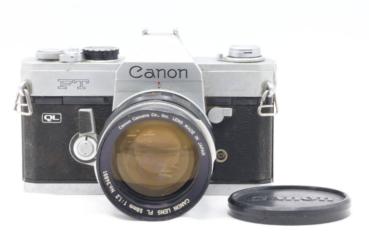 「みんカメ」3-8 Canon キヤノン FT QL / LENS FL 58mm F1.2 1:1.2 / キャノン フィルムカメラ 現状品 ジャンク