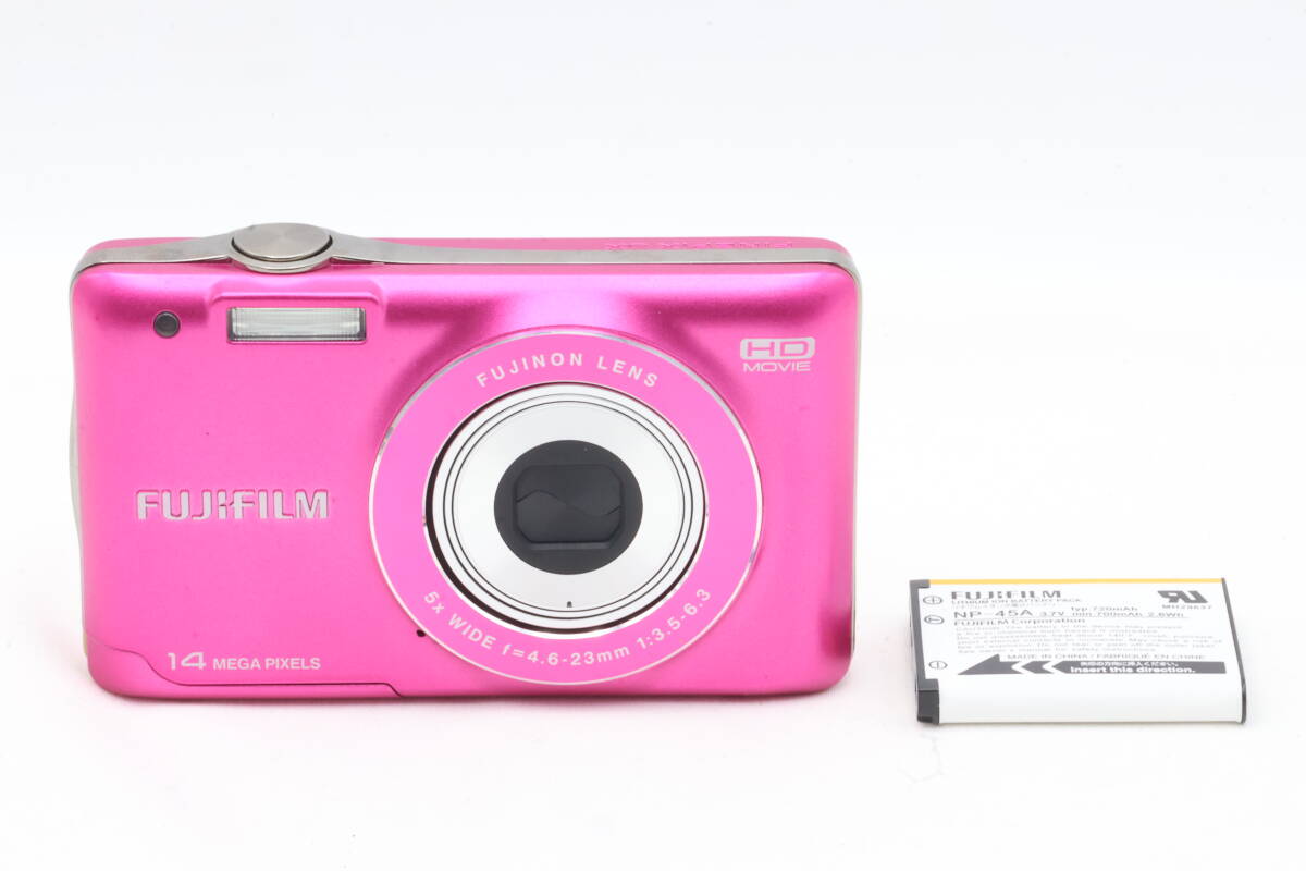 「みんカメ」3-92 FUJIFILM 富士フイルム FinePix JX500 ピンク フジフィルム ファインピクス デジカメ コンデジ 動作確認済み