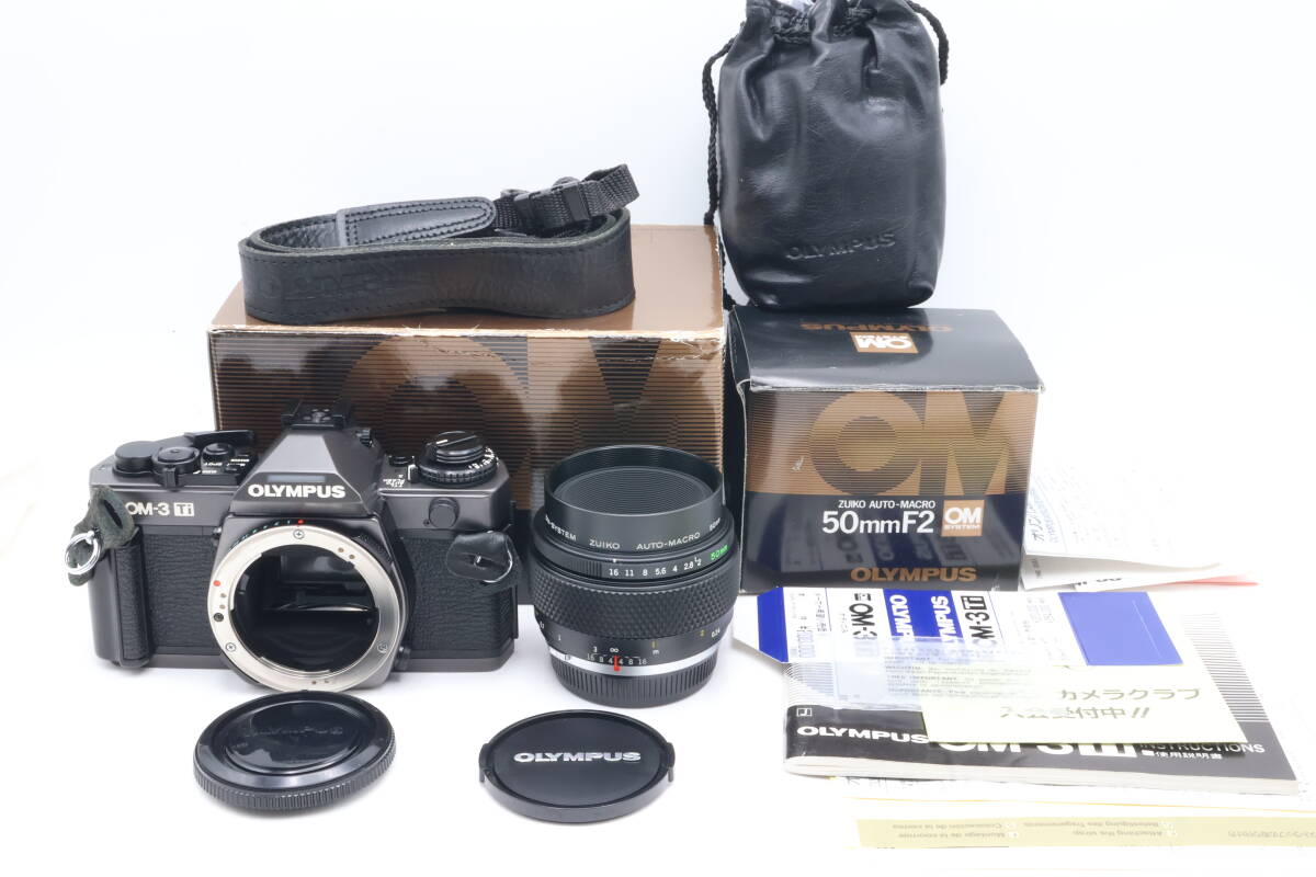 「みんカメ」570 OLYMPUS オリンパス OM-3 Ti ZUIKO AUTO-MACRO 50mm F2 OM-SYSTEM フィルムカメラ 現状品 動作確認済み