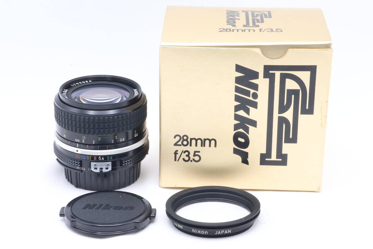 「みんカメ」575 Nikon ニコン Nikkor F 28mm f/3.5 レンズ 単焦点 現状品 動作確認済み
