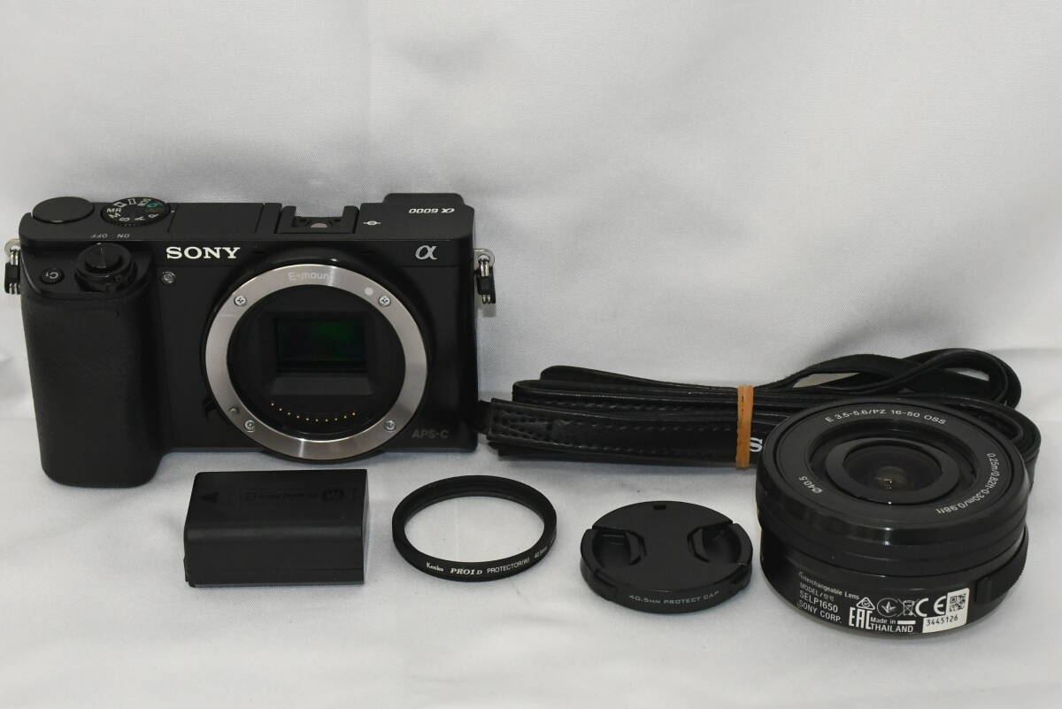 「みんカメ」M7 SONY ソニー α6000 ILCE-6000L パワーズームレンズキット E PZ 16-50mm F3.5-5.6 OSS デジカメ ミラーレス 動作確認済み