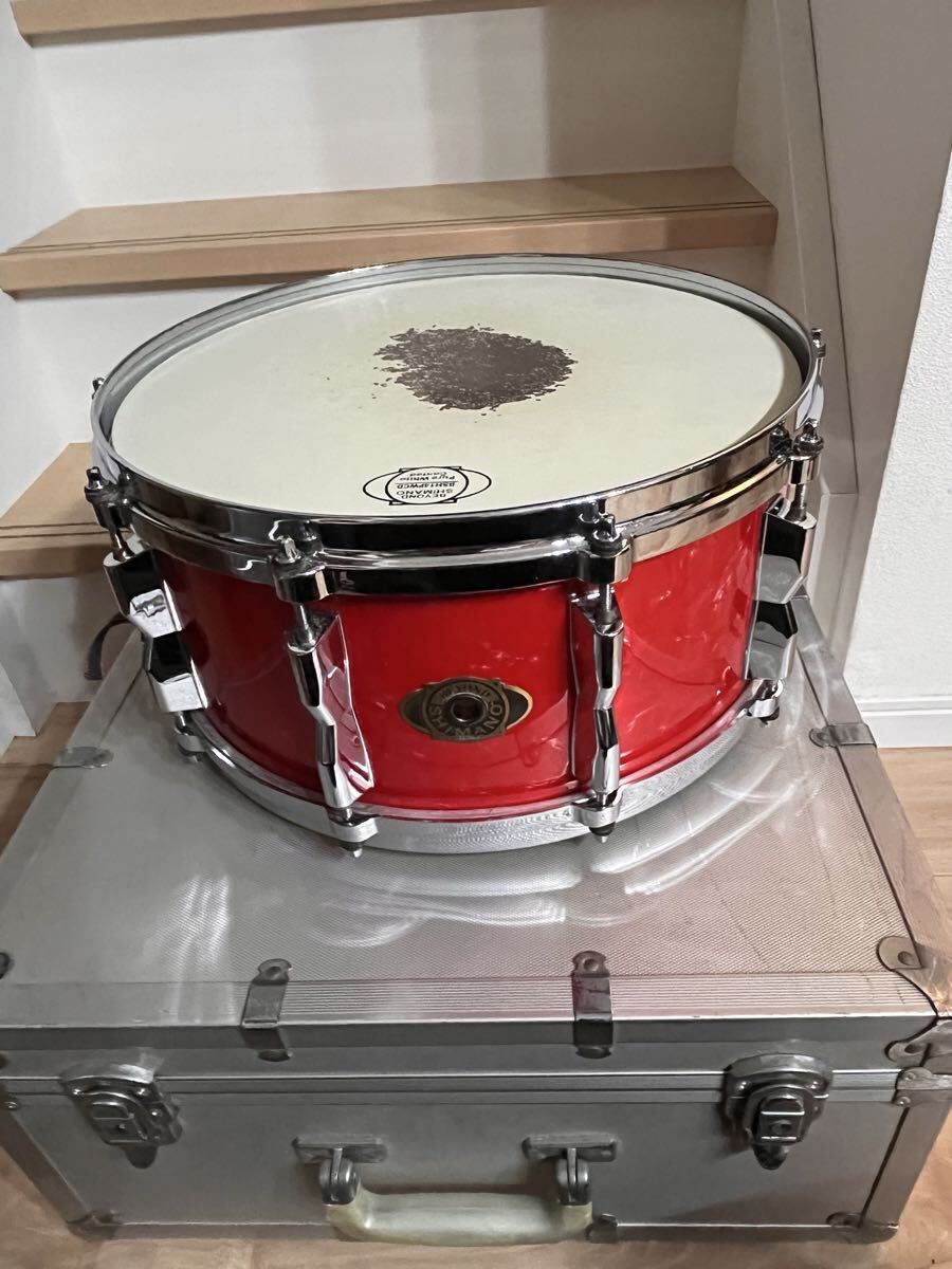 ビヨンドシマノ セルロイドカバリング ビーチウッドスネア　14×6.5インチ　美品 スネアドラム