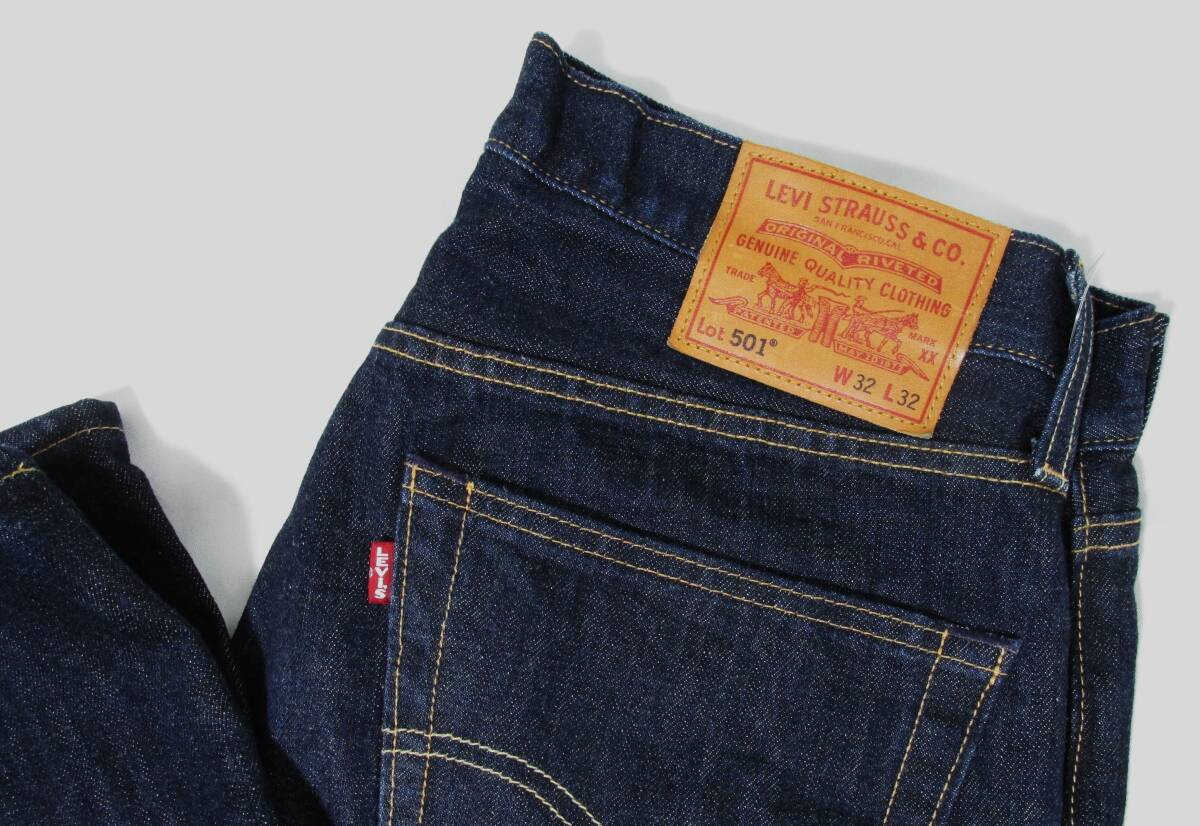 《美品》LEVI'S　リーバイスプレミアム　501　ビッグE　セルビッチ　デニム　ジーンズ　W32　未洗い？