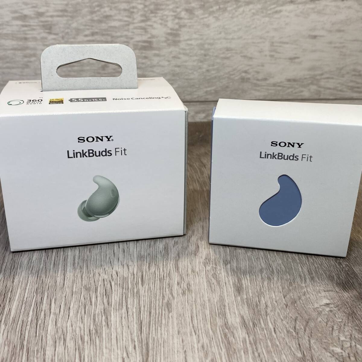 【YH-5009】中古美品 SONY ソニー WF-LS910N ワイヤレス ノイズキャンセリング イヤフォン グリーン +エアフィッティングサポーター セット