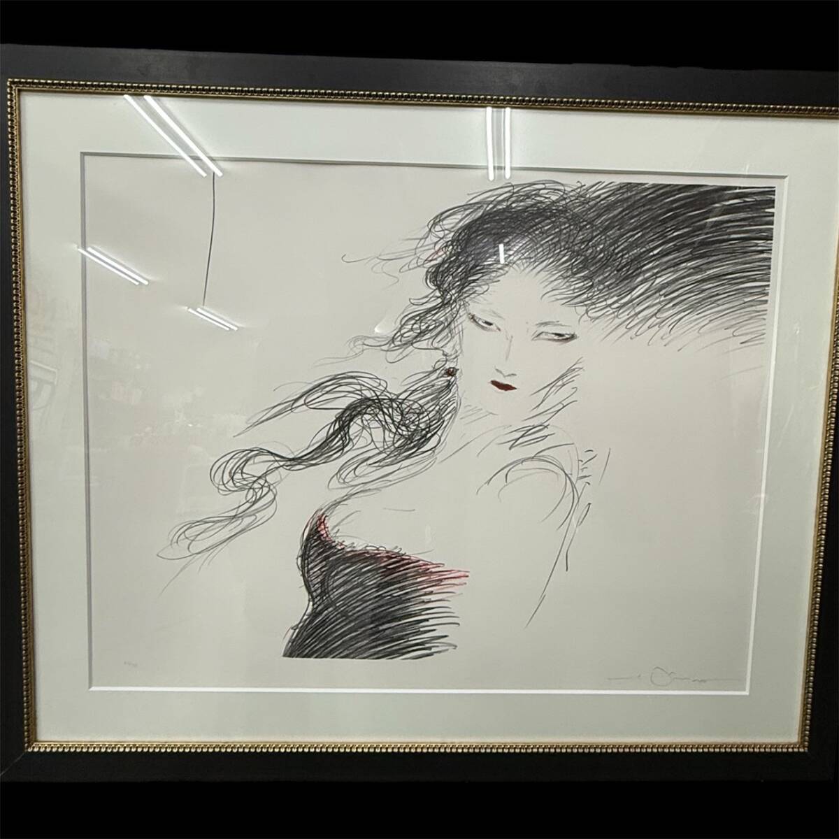 ◎【YH-5344】長期保管品 真作 アールビバン 天野喜孝 蜜 リトグラフ 50/100 作品保証書付き 元箱無し 絵画 【佐川送料着払い】