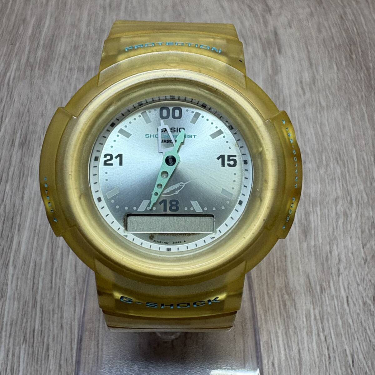 ●【YH-5280】中古現状品 CASIO カシオ G-SHOCK AW-500NS SS QZ デジアナ文字盤 メンズ腕時計 動作未確認【レタパ可】