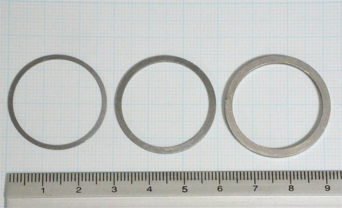 ★ ステンレス　Cマウント レンズ用 接写リング（ 0.5mm, 1mm, 2mm 各1個の計3個のセット）　（送料85円～）
