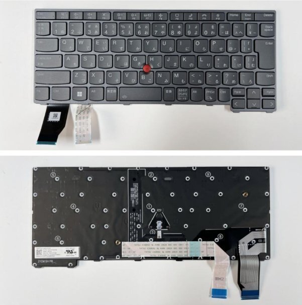 ★純正新品★Lenovo ThinkPad X13 Gen2 日本語キーボード バックライトあり灰/SN21H77247/5N21H77298/修理交換部品