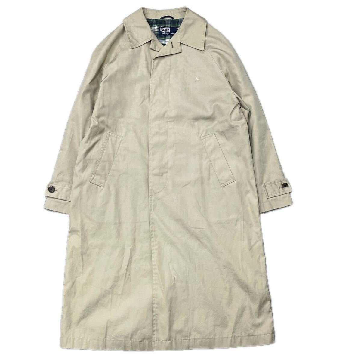 polo ralphlauren ポロラルフローレン ステンカラーコート アウター ベージュ ロングコート バルマカーンコート ステンカラー ヴィンテージ