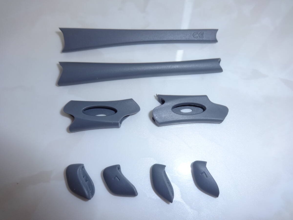 ★オークリー フラックジャケット(XLJ含)用 イヤーソック・ノーズパッドセット① EARSOCKS Nose Pad for Oakley FLAK JACKET / XLJ GRAY 