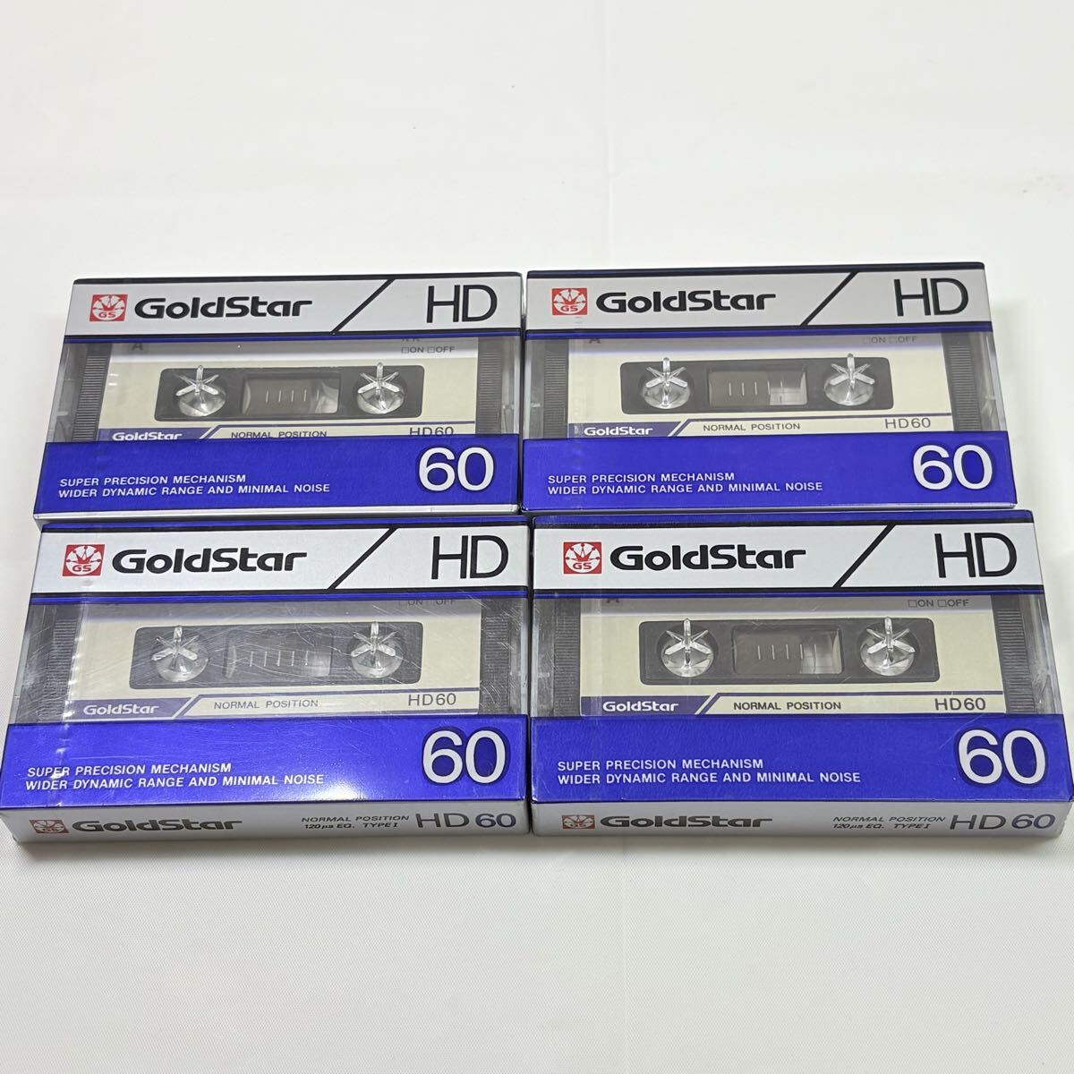 未開封品　Goldstar HD 60 ×4点　カセットテープ　ゴールドスター　記録媒体　レトロ　当時物