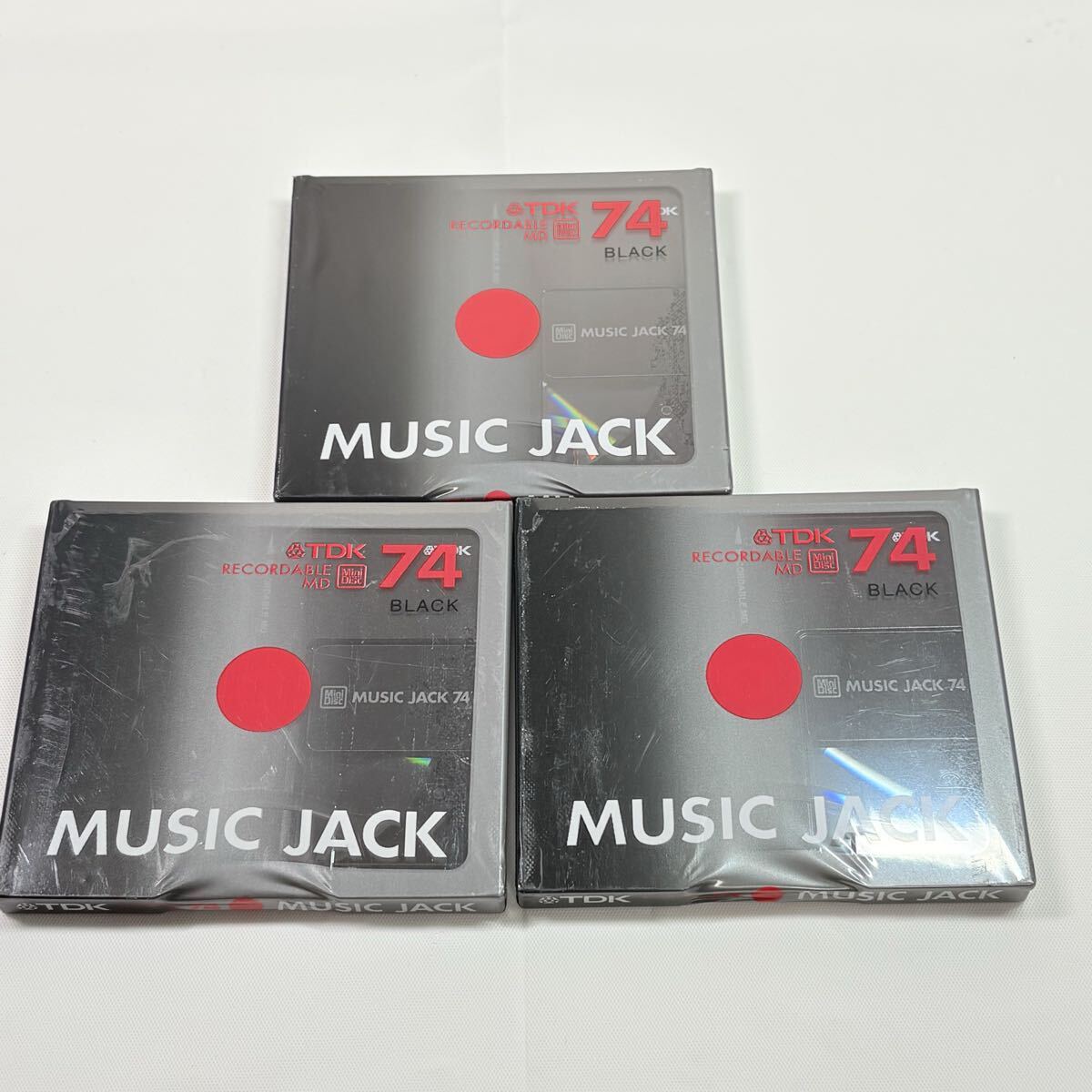 新品　未開封品　TDK MD MUSIC JACK 74 BLACK 3点　記録媒体　黒　当時物