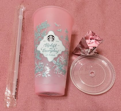 ★送料390円可スターバックス2026ミステリー カラーチェンジング リユーザブル コールドカップ&ストローキャップ ベアリスタ ピンク スタバ