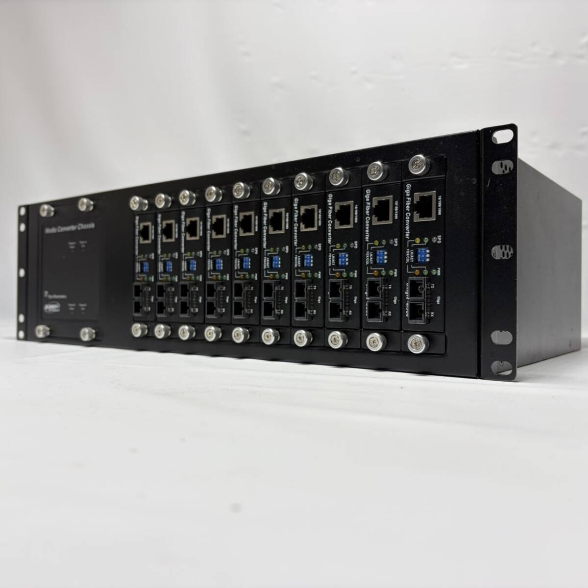 Tyco Electronics Medeia converter Chassis & PEL-MC-1GB-SMSC-JP x10 ★786