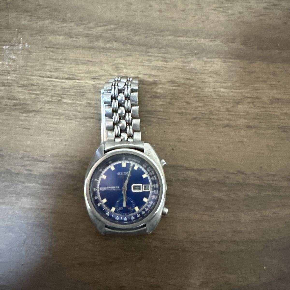 未検品　動作未確認　ジャンク　時計 セイコー SEIKO ブルー文字盤　5 スポーツ　1639-6010 983515