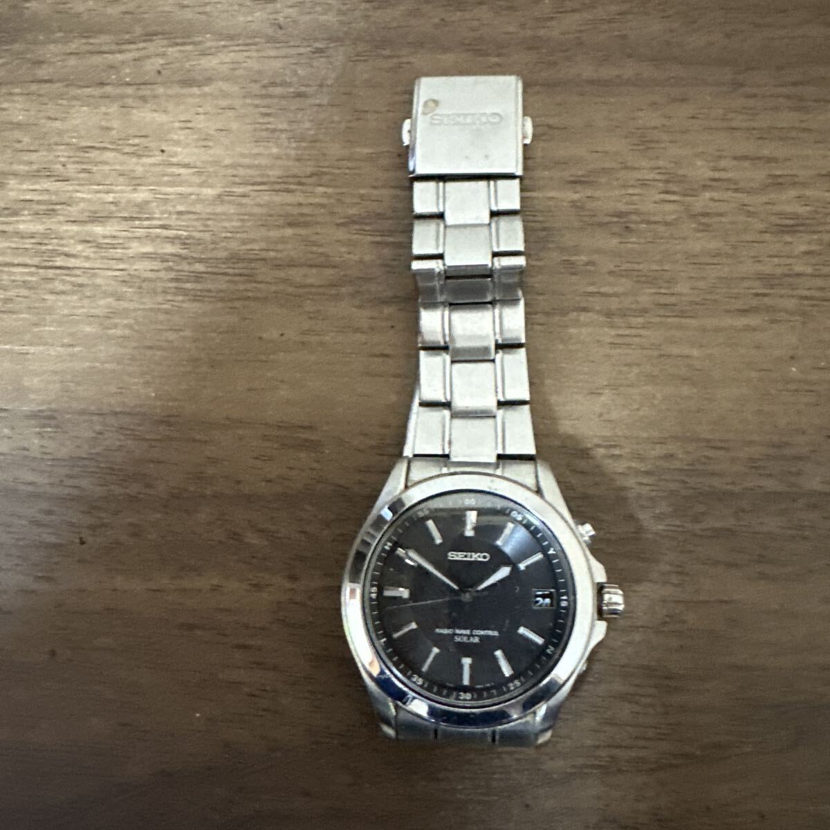 未検品　動作未確認　ジャンク　時計 セイコー SEIKO ソーラー 電波ソーラー RADIO WABE CONTROL 7B22-0AY0