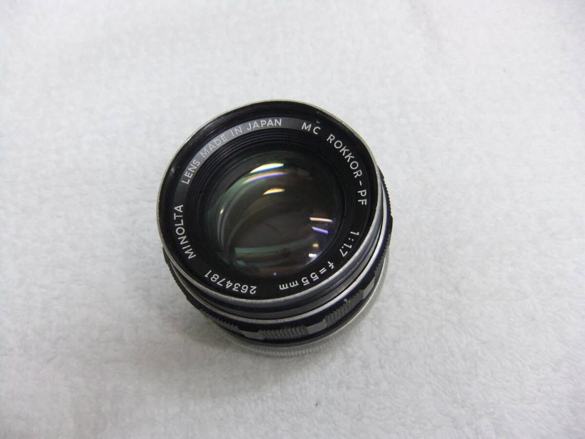 ぬ55E MINOLTA ミノルタ MC ROKKOR-PF 55mm F1.7 MF わけあり