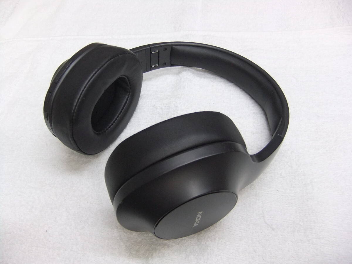 と16V NOKIA ノキア E1200 ブラック ワイヤレスヘッドホン 折りたたみ ヘッドホン 動作確認済