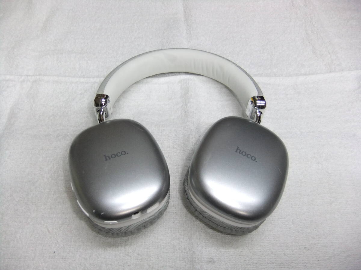と19Y hoco. W35 ホワイト ワイヤレスヘッドホン 動作確認済 