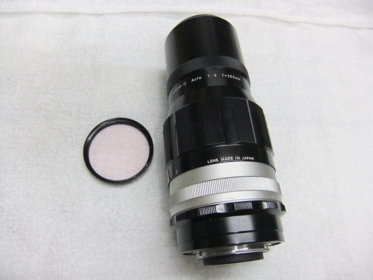 は26U ニコン Nikon NIKKOR-Q Auto 200mm F4 レンズ MF フィルター付 わけあり