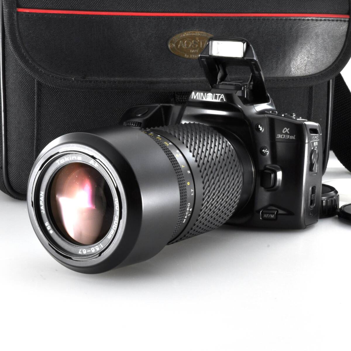 お得セット！【ミノルタ】MINOLTA α303si + TOKINA 100-300mm AF + 3500xi ストロボ セット #S196A