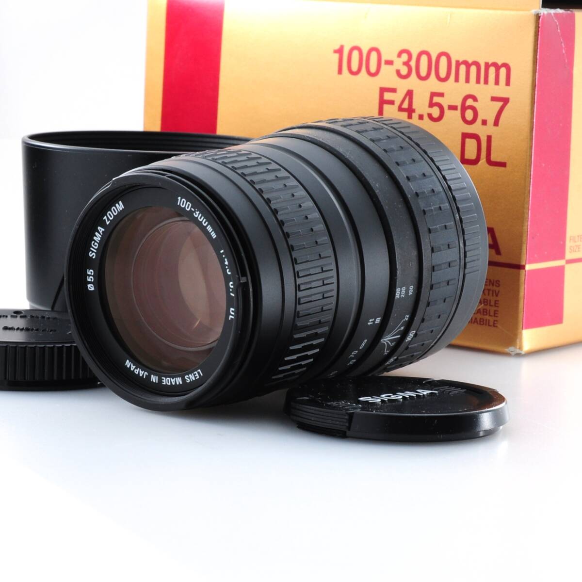 極薄くもりあり分お値引き価格【シグマ】SIGMA ZOOM 100-300mm F4.5-6.7 DL Canon EFマウント 望遠ズームレンズ 元箱付 #S474