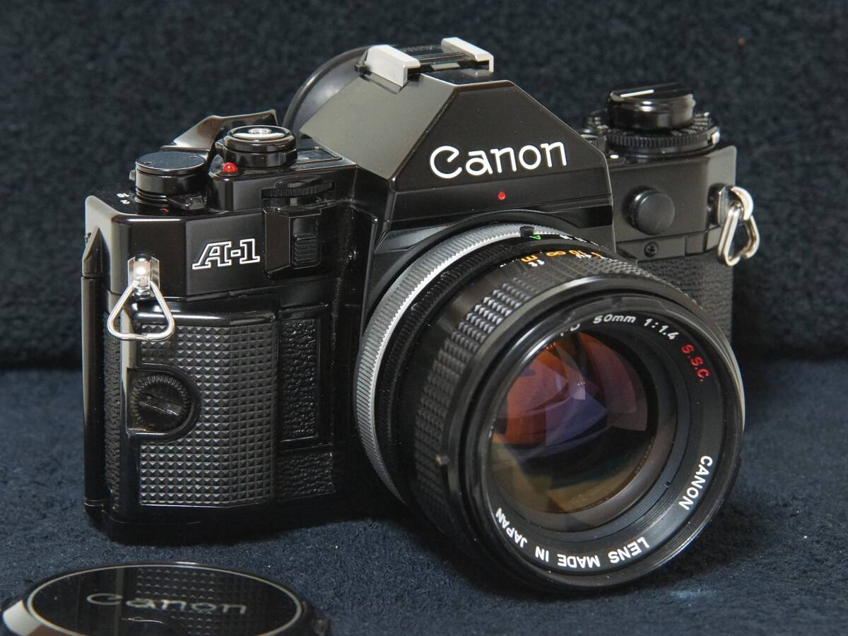 Canon A-1FD50mmF1.4S.S.C 標準レンズセット 【Operation Confirmed・動作確認済】