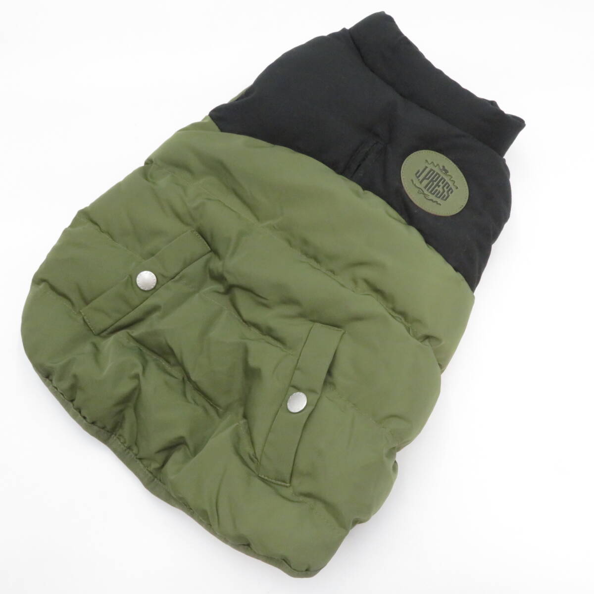 犬用服◆J.PRESS バイカラーベスト カーキ SMサイズ 首 囲 31~35cm/胴囲49~55cm (参考標準犬種 柴犬 ビーグル) 未使用品●S0602■
