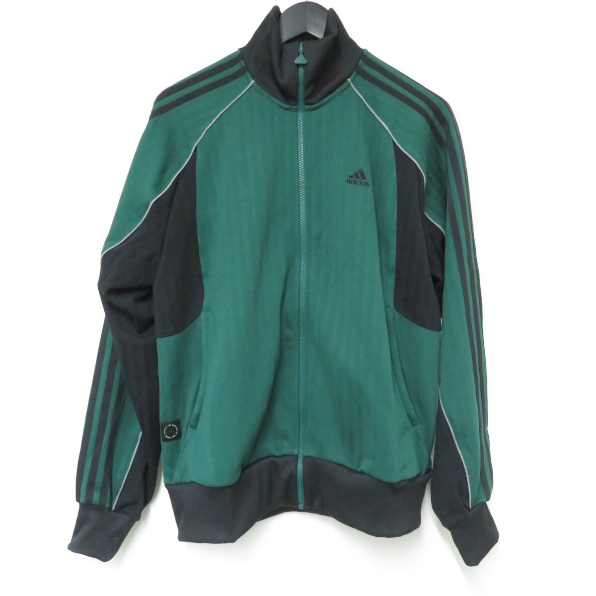 服◆adidas アディダス Byd3s ルーズフィット ジャカードニット トラックトップ JH1037 KWX93 グリーン Lサイズ 未使用品●S0611■